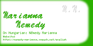 marianna nemedy business card